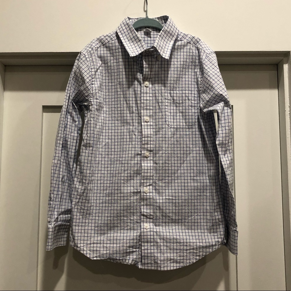 Janie&Jack Size7 blue & white check dress shirt